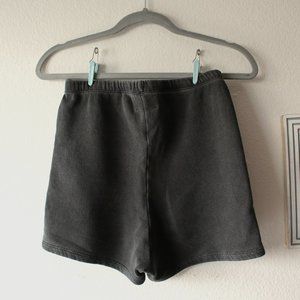 Washed Black Joah Brown Fitted Sweat Short